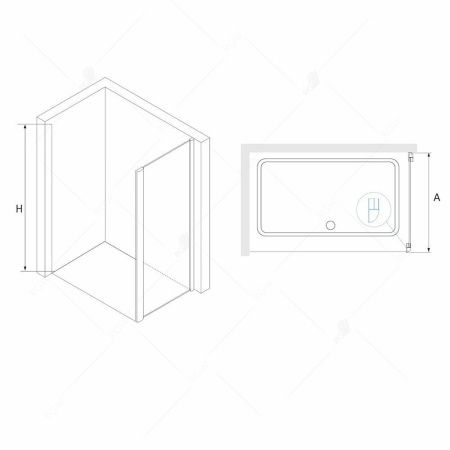 Боковая стенка RGW 01220107-11 70х195 стекло прозрачное профиль хром