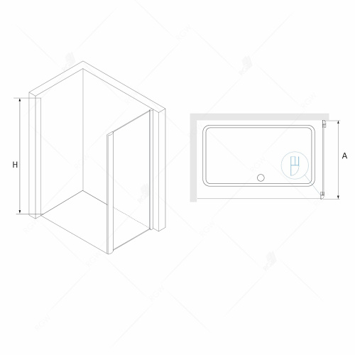 Боковая стенка RGW 01220107-11 70х195 стекло прозрачное профиль хром глянцевый - фото 2 Боковая стенка RGW 01220107-11 70х195 стекло прозрачное профиль хром глянцевый - фото 2