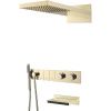 Душевая система Boheme Zodiac 133-2-G встраиваемая в стену цвет золото с термостатом