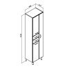 Шкаф-пенал RUNO ЭКОНОМ 00000000136 50х31х191 напольный цвет белый