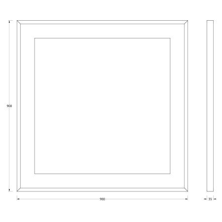Зеркало с подсветкой Evoform Ledside BY 2211 90х90 подвесное