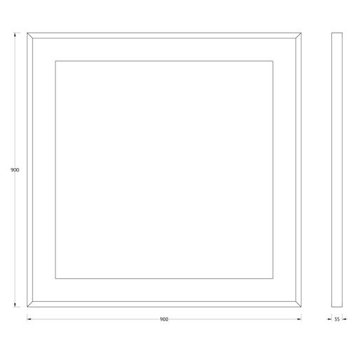Зеркало со встроенным LED-светильником Evoform Ledside BY 2211 90х90 - фото 2
