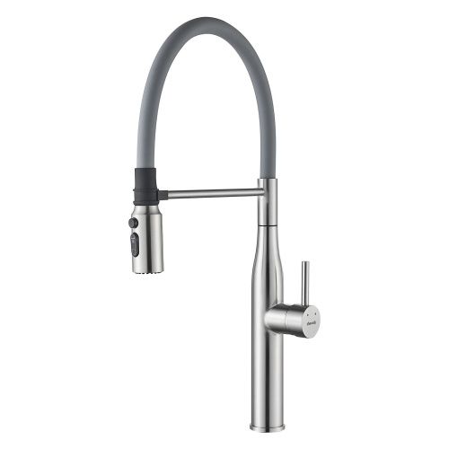 Смеситель для кухни Shevanik S123L-9 на мойку сатин - фото 2