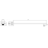 Держатель верхнего душа RGW Shower Panels (Шоувер панелс) 21140422-01 хром