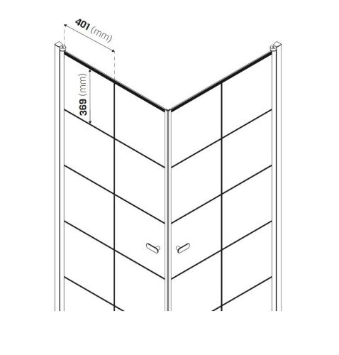 Душевой уголок New Trendy NEW SOLEO Black D-0285A/D-0285A 90х90 стекло прозрачное профиль черный без поддона - фото 3