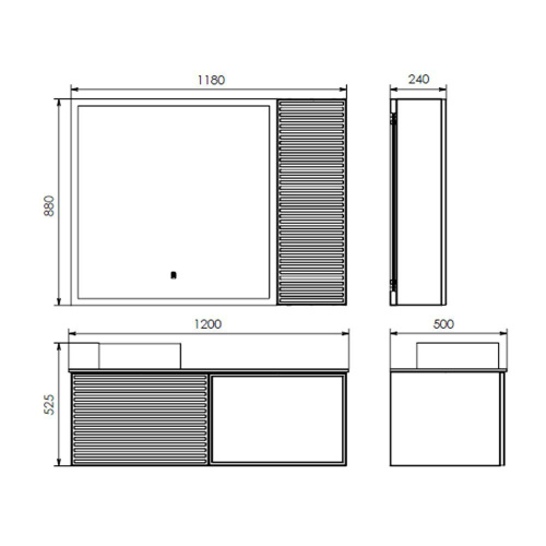 Шкаф подвесной Comforty Геленджик 00-00017848CF 30х24х88 - фото 2