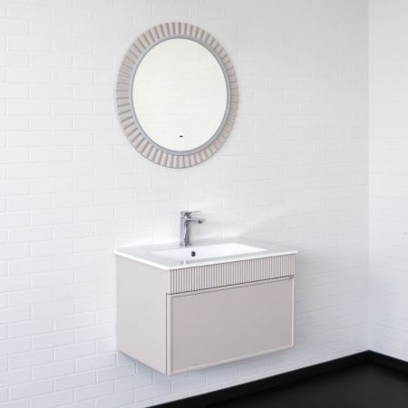 Тумба с раковиной Comforty Мадрид 00-00020643CF 70х50 подвесная цвет серый