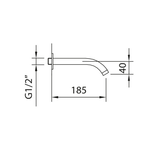 Излив для ванны Clever CAIMAN URBAN 61867 настенный черный - фото 2