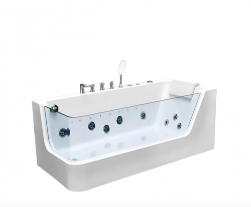 Ванна акриловая гидромассажная Frank 201759000 170х80 угловая асимметричная с каркасом - фото 2