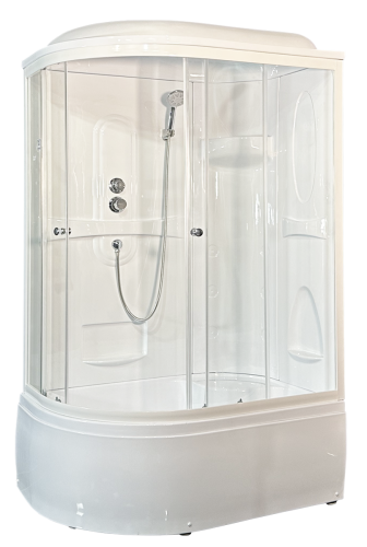 Душевая кабина Royal Bath BK RB8120BK1-T-R 120х80 асимметричная с крышей