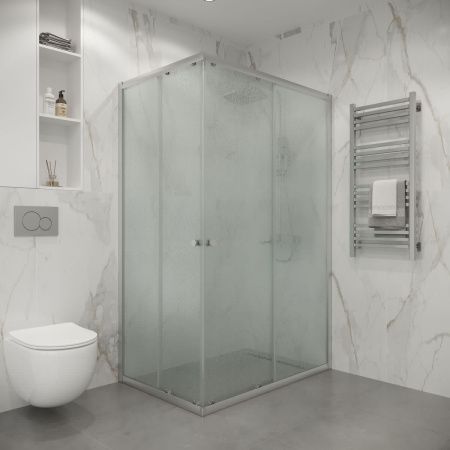 Душевой уголок Niagara Eco NG-1018-14QMT 100х80 стекло матовое профиль хром без поддона