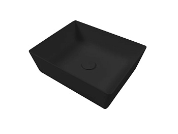 Раковина из санфаянса Hatria HAPPY HOUR A0Y1VH02 50х38 накладная цвет черный матовый