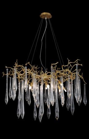 Люстра подвесная Crystal Lux Reina (Реина) REINA SP8 D1000 GOLD PEARL