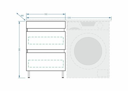 Тумба под раковину Stella Polar Мадлен SP-00000406 60х50 напольная цвет белый