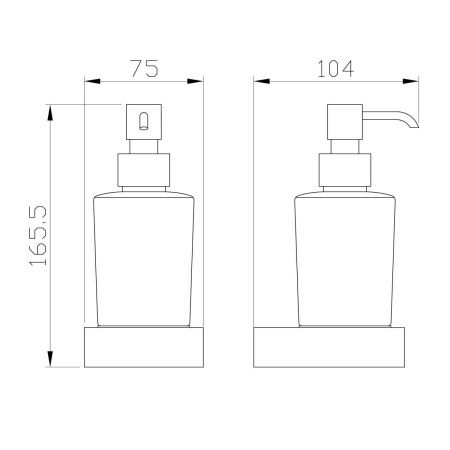 Дозатор для мыла Wonzon & Woghand LOTTE WW-8333-BGM