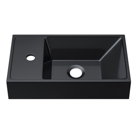 Раковина из искусственного камня Uperwood Classic New 2911021334 40х20 полувстраиваемая цвет черный