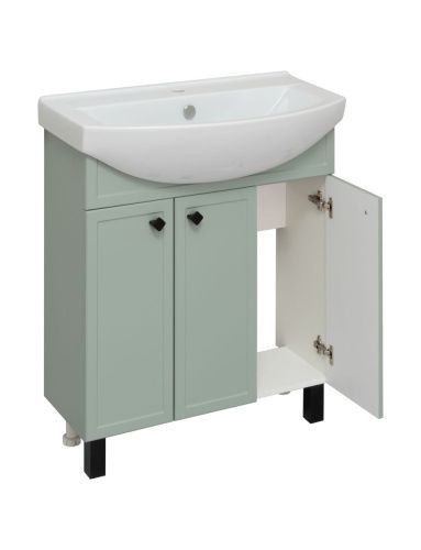 Тумба под раковину Runo Римини 00-00001275 70х30 напольная цвет зеленый - фото 2