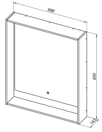 Зеркало с подсветкой Aquanet Милан 00336404 70х80 подвесное