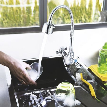 Смеситель для кухни G.Lauf QTZ QTZ4-E827 на столешницу хром