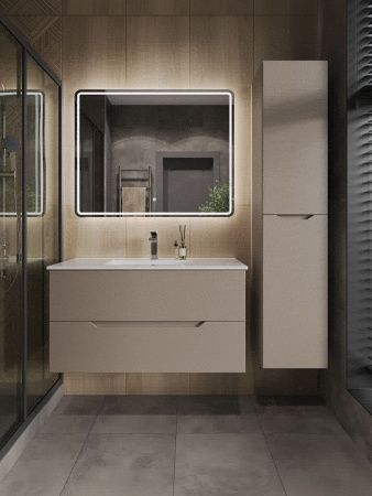 Шкаф-пенал Orange Line Li-35PuL 40х170 подвесной цвет бежевый