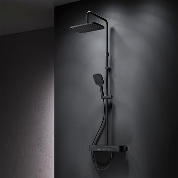 Душевая стойка Am.Pm Func F078F222 настенная цвет черный с термостатом