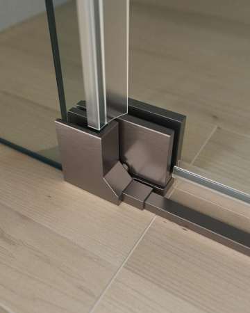 Душевой уголок Cezares SLIDER SLIDER-AH-2-80/90-90/100-C-GM 80х90 стекло прозрачное профиль оружейная сталь без поддона