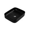 Раковина из сантехнического фарфора Aquatek ВЕГА AQ5515-MB 50х40 накладная цвет черный без отверстий под смеситель