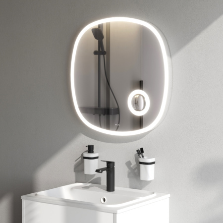 Зеркало в ванную Am.Pm Func M8FMOX0653SA 65х65 цвет серый