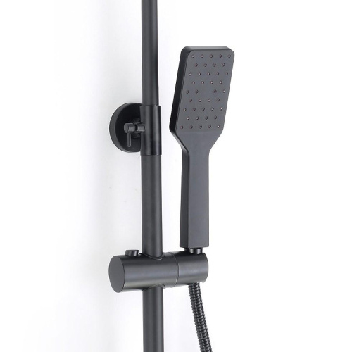 Душевая стойка D-Lin D10A05 настенная цвет черный - фото 3