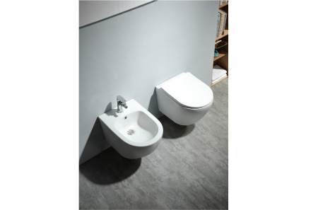 Унитаз подвесной Aquatek ЕВРОПА AQ1900T-00 белый с сиденьем микролифт безободковый смыв торнадо