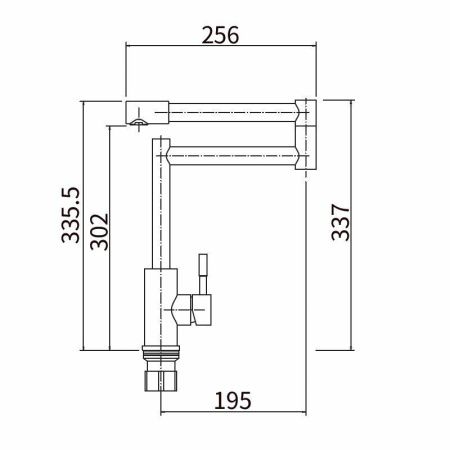 Смеситель для кухни Fashun A54409 на мойку сатин