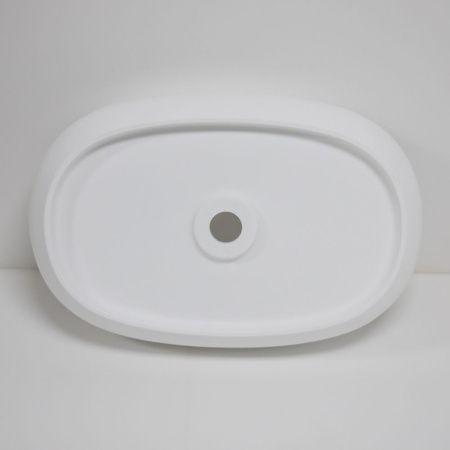 Раковина из искусственного камня Abber Stein AS2632 60х40 накладная цвет белый без отверстий под смеситель