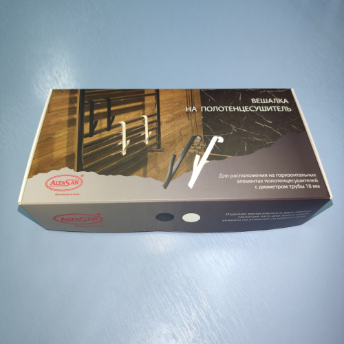 Крючок на полотенцесушитель Altasan VNP VNPwhite4s подвесной 2х19 белый - фото 5