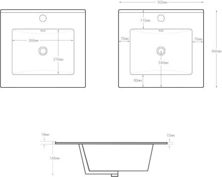 Раковина керамическая Aquanet Flat 00303190 50х40 полувстраиваемая цвет белый 1 отверстие под смеситель