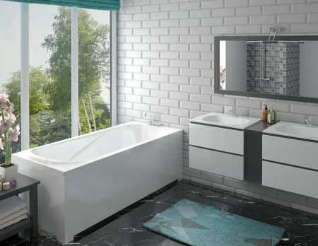 Ванна из литьевго мрамора Taliente Bolseno Matt BL17070Matt 170х70 пристенная прямоугольная без ножек и каркаса