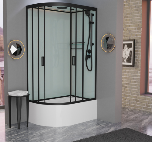 Душевая кабина Frank 153009 120х80 с крышей ориентация правая - фото 2 Душевая кабина Frank 153009 120х80 с крышей ориентация правая - фото 2