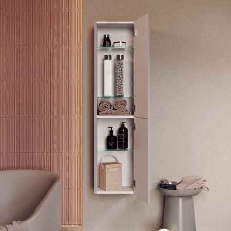 Шкаф-пенал Aqwella Y PUR0535ST 40х140 подвесной цвет серый