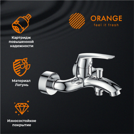 Душевая стойка Orange Alfi M18-933cr настенная цвет хром