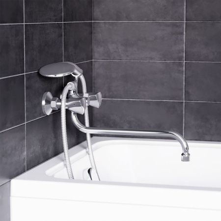 Смеситель для ванны и душа Damixa Object 349500000 настенный хром