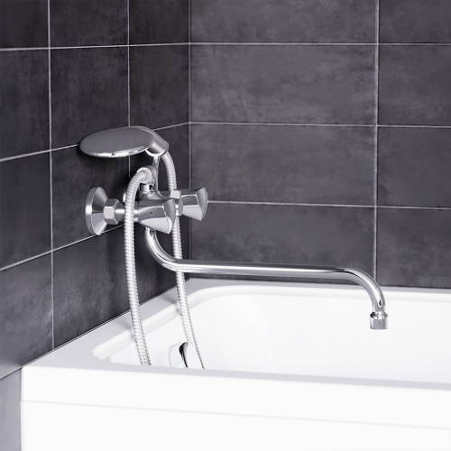 Смеситель для ванны и душа Damixa Object 349500000 настенный хром без термостата - фото 3