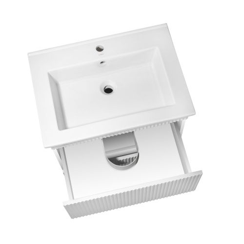 Тумба под раковину Runo Модена 00-00001452 60х50 напольная цвет белый - фото 3