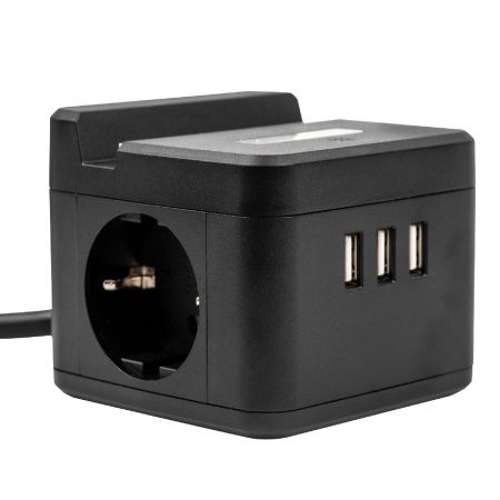 Удлинитель Uniel S-GCD2-1,5SBUH BLACK