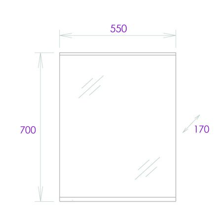 Зеркало с подсветкой Onika Коралл 205501 60х70 подвесное