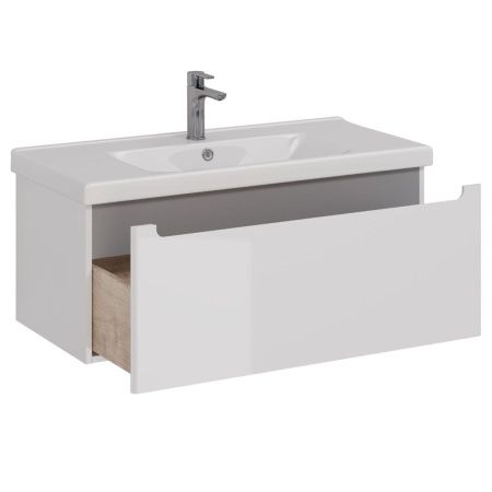 Тумба под раковину LeMark Buno mini LM05BM100T 100х40 подвесная цвет белый