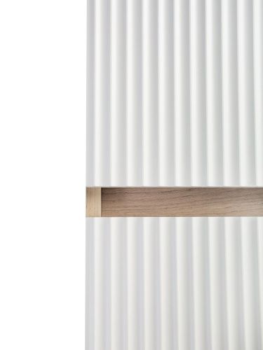 Шкаф-пенал RUNO Модена 00-00001423 35х30х150 подвесной цвет дуб - фото 3