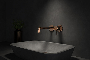 Смеситель Teska ATLAS E5709 встраиваемый в стену розовое золото