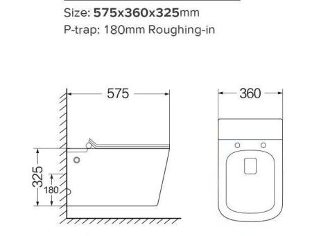 Унитаз подвесной SantiLine SL-5032MB цвет черный с сиденьем микролифт безободковый импульсный смыв