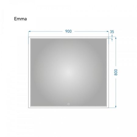 Зеркало с подсветкой Alavann Emma ALV0066001 90х80 подвесное