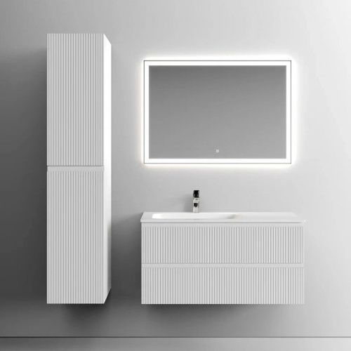 Тумба под раковину Sancos SNOB T SNT100LW 100х40 подвесная цвет белый - фото 4