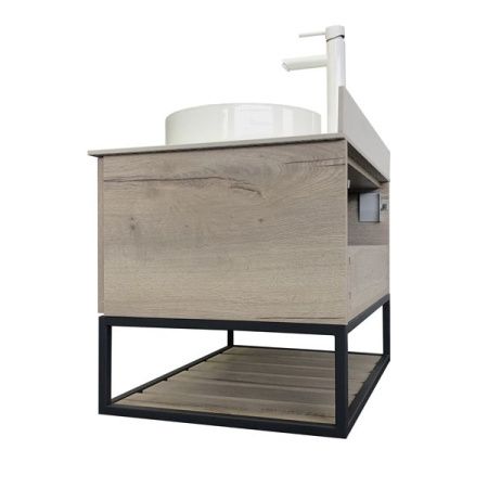 Тумба с раковиной Comforty Порто 00-00009321CF 80х50 подвесная цвет серый